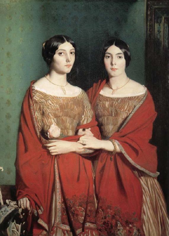 Theodore Chasseriau Two Sisters Sweden oil painting art